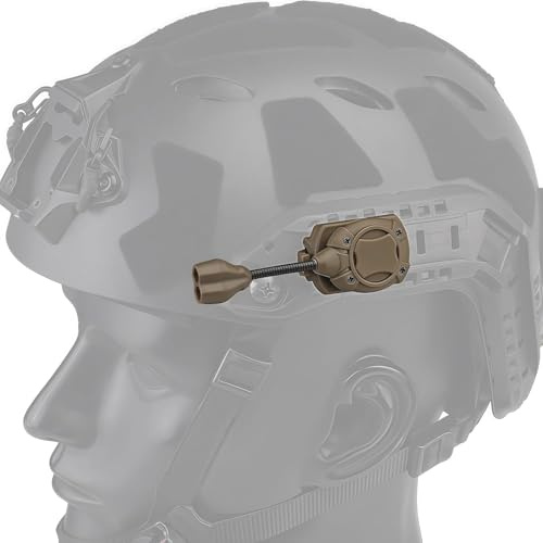 Luz táctica para casco con 3 modos de iluminación L.ED, interruptor de linterna, system de iluminación modular multifuncional para casco de caza [Clase energética A] (Khaki)