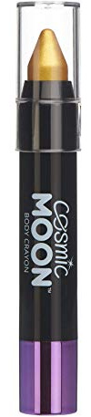 Metallic Face Paint Stick Body Crayon for the Face & Body by Cosmic Moon - Gold - Face Paint Makeup for Adults, Kids - 3.2g