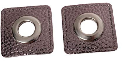 Ösen Patches für Kordeln Lederimitat, Metallic