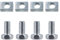 Set di 4 dadi per batteria per scooter moto, viti di ricambio per batteria da scooter da 6 mm (viti + dadi)