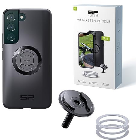 SP CONNECT Micro Stem Bundle | SPC+ | für Samsung S22 Handy Halterung für den fahrradlenker | Smartphone Halterung Fahrrad | handyhalter