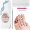 ZOCONE Lot de 34 films à ongles UV pour pieds - French - Bandes autocollantes - En gel - Pour ongles des pieds - Autocollants pour ongles des pieds - Pour femme (blanc pailleté)