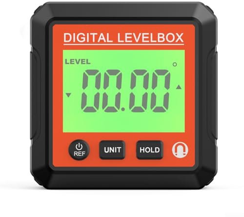 EXTRWORY Goniometro elettronico con display digitale,Cercatore di angolo digitale,Misuratore di inclinazione magnetico a livello digitale,Conversione angolare e pendenza