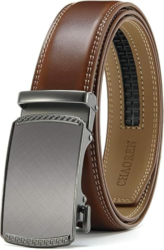 CHAOREN Cinturones Hombre, Cinturón Hombre Cuero Agujeros Ancho 35mm, Encaja en Cualquier Lugar