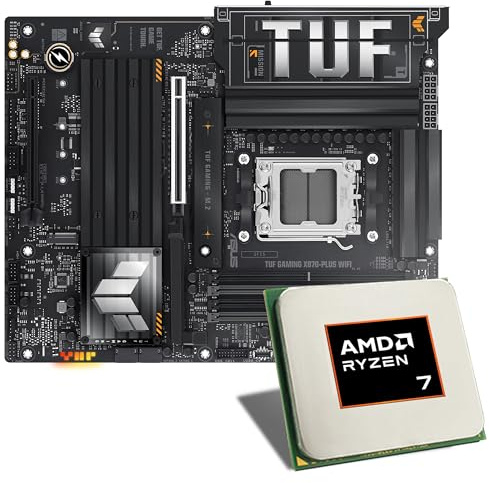 Mainboard Bundle | AMD Ryzen 7 9800X3D, 8X 4700 MHz, ASUS TUF Gaming X870-PLUS WiFi, 4X M.2 Port, PCIe 5.0 x16, USB 4 | Tuning Kit | CSL PC Aufrüstkit