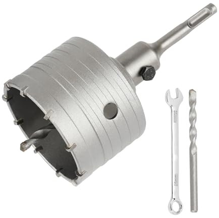 SUQIN Sierra Corona Perforadora Hormigon Ø 85 mm+110mm SDS Plus Adaptador Corona Perforadora Hueca,Corona Hormigon Para El Montaje De Tomas De Corriente Empotradas En Hormigón Paredes De Ladrillo
