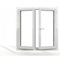 Fenêtre PVC blanc 2 vantaux dimensions tableau H 135 x L 100 cm ouverture française pour pose en neuf - GEFRADIS - fabrication française