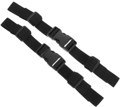 SOLUSTRE 2 Correas de Pecho para Mochila Hebilla Trasera Tipo Acordeón Correa de Soporte Trasera Resistente y Ajustable Accesorio Antideslizante para Espalda 2 Piezas Negras Uso para