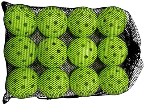 Generisch Palline da golf da allenamento, 12 pezzi, attrezzatura sportiva, palla da allenamento cava con rete con coulisse, per uomo e donna, all'aperto, giardino, casa, scuola,