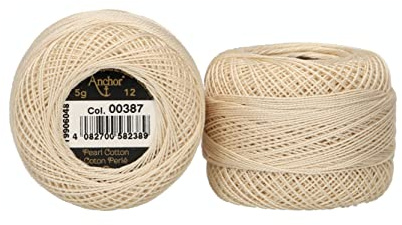 ANCHOR Pearl Yarn, Thickness: 12, Packaging: 5G, Running Length: 56M 387 Embroidery Threads