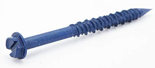 CONFAST 3/16 x 2-3/4 Hex Head Concrete Screw Anchor with Drill Bit for Anchoring to Masonry, Block or Brick (100 per Box)