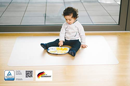 Bodenschutzmatte transparent | aus Clear Style R.PET | TÜV-Zertifiziert | perfekt für Hartboden | 120 x 150 cm