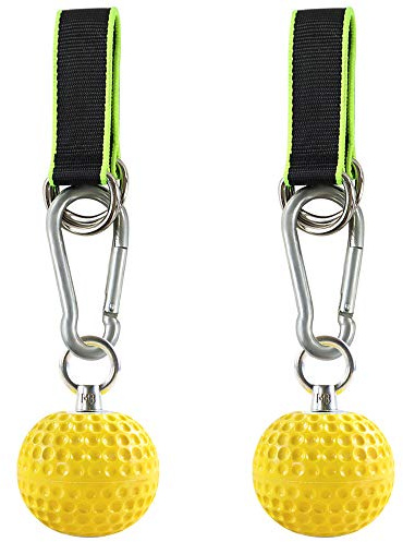 Climbing Pull Up Power Ball Hold Grips with Straps, Non-Slip Hand Grips Strength Trainer Exerciser for Bouldering, Pull-up, Kettlebells, Fitness, Workout