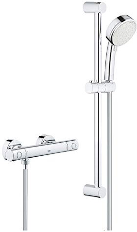 Grohe 800 Cosmopolitan | Thermostat-Brauseset - bestehend aus: Thermostat-Brausebatterie & Tempesta C Brausegarnitur II, 600 mm | chrom | 34768000