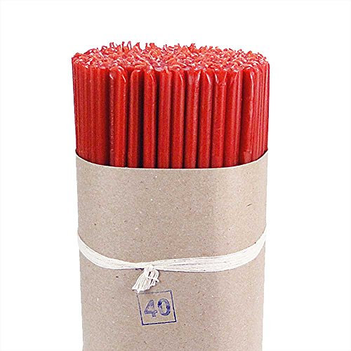NKlaus - 2,9kg de velas de altar rojas sin hollín - altura: 24,5cm (aprox. 300 unidades) 36254