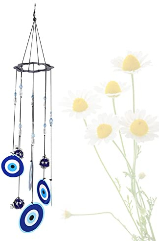 SYFUNLV Carillón de viento para jardín, 58 cm de alto, chapa de hierro, carillón de viento, tubos largos de aleación con sonido alisador natural, para jardín, balcón, terraza, patio trasero