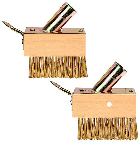 Unkrautbürste 2 Stück, Unkraut entferner gerät mit Stahlborsten, Unkraut- und Moosentferner,Fugenkratzer ca. 14 x 13 cm