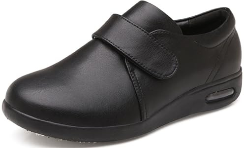 Zapatos Diabéticos, Zapatos Ortopédicos Cómodos Para Ancianos Hombre Y Mujer Zapatos Especiales Para Juanetes Zapatos De Terapia De Artritis Edema Zapatos Preventivos De Salud ( Color : Black , Size :