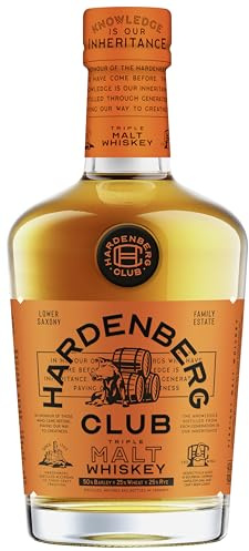HARDENBERG Club Triple Malt Whiskey I Malt Whiskey I Whiskey aus Deutschland I 42,5% vol. I 0,7 l
