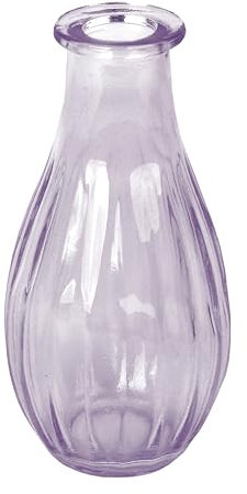 Talking Tables Jarrón de Cristal Lila para Flores, Elegante Tallo único Elegante para Mesa de Boda, decoración de alféizar de Ventana, Fiestas en el jardín, Comedor de Verano, Estilo de repisa y