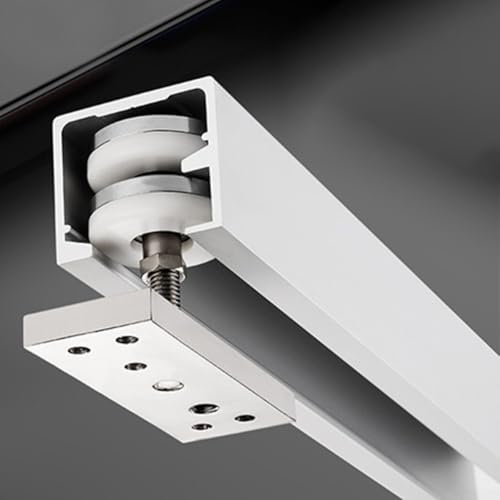 Jonikuper Folding Door Pulley Sliding Track Door Lower/Top Hung Sliding Door Track for Max 60kg, Sophisticated Design In Folding Door Sliding Tracks(Top Door Track)