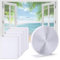5 paquetes Mosquiteras para Ventanas, DIY Resistente al Desgarro Tela Mosquitera Por Metros, Con Cinta Adhesiva Fuerte Malla Mosquitera, Mosquito Net Antiarañazos de gato y Bloqueo de Insecto Blanco