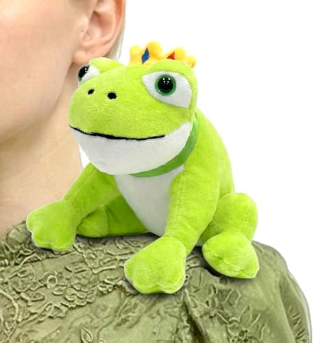 Fortivae Rana Imán de Hombro de Felpa, 14 CM Juguete de Peluche de Animales de Simulación de Halloween Lindo y Suave, Magnet Frog Shoulder Accessory, Regalo para Adolescentes, Disfraz de Cosplay