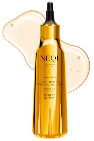 NEQI Glossing Capilar – Diamond Glass Hair Rinse con Verbascum – Tratamiento Brillo, Laminado Cabello, Glass Hair, Glossing Transparente, Todos los Tipos, Vegano – 180ml