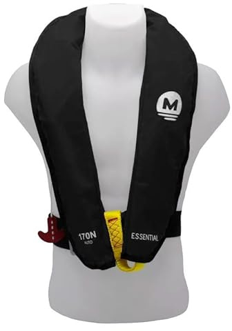 Chaleco Salvavidas Inflable Automático 170N Essential Negro OMA