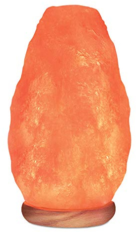 Natural Himalayan Pink Salt Lamp, Crystal Salt Lamp Night Light with Real Wood Base, (ELT Certified) Dimmer Switch – Perfect Holiday Gift | 7-11 LBS