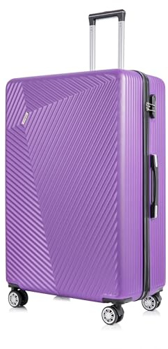 FLYMAX Medium Suitcase 4 Wheel Lightweight Luggage Hard Shell ABS Travel Case Hold Check in Fits 15kg - 20kg Medium Size + 3 Digit Lock + Telescopic Handle 67 Litre Capacity