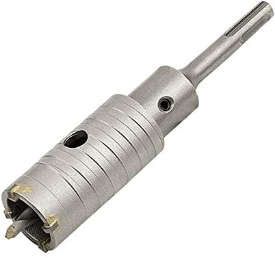 Meccion Sierra Corona Perforadora con Puntas de Carburo, Cortador de Orificios Huecos de Rendimiento para Ladrillo, Hormigón, Muro de Piedra de Cemento (40mm+110mm SDS Plus Adaptador)