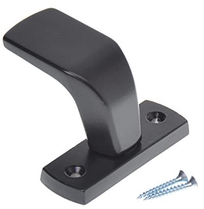 Aqbau® Türknopf f.Rahmentüren feststehend | Knopfdrücker | Türknauf DI (Schwarz)