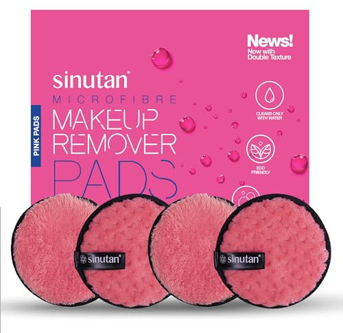 Discos desmaquillantes de microfibra | Reutilizables y lavables | Color rosa