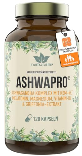 ASHWAPRO® från naturalie® | 13 % utan olidinnehåll tack vare märkesextrakt från Shoden® | 5-vägs komplex | 90 kapslar | oberoende laboratorietestad | vegansk och utan onödiga tillsatser