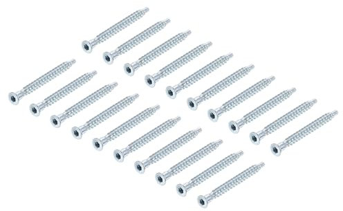 QUARKZMAN Möbel Confirmat Schraube, 100 Stück 7x70mm Sechskant Holzschrauben verzinkt versenkt selbstschneidend Möbel Verbindungsschraube