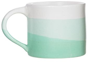 Sass & Belle Mint Marlowe - Taza de café de cerámica verde menta de 260 ml, taza de té de cerámica duradera, apta para lavavajillas y microondas, regalo encantador o taza de cocina diaria