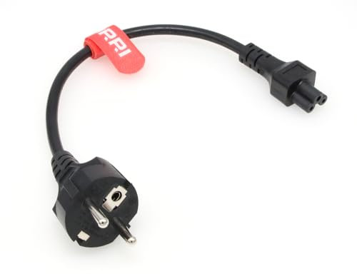 DRRI IEC C5 Plug to Europe schuko CEE 7-7 Socket Extension Cable for Lenovo Computers TVs Monitors Printers 12''