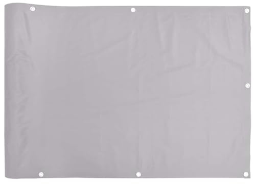 vidaXL Garten Sichtschutz, Sichtschutzmatte mit Aluminiumösen, Windschutz für Außenbereich, Zaunblende Sichtschutzstreifen, Grau PVC