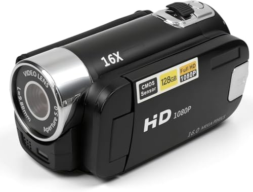 EIMSOAH Vintage Camcorder 16MP 1080P Digital Camera 2.4 Inch Rotatable Screen HD Video Recorder with Fill Light 16X Zoom for Teens Beginners Adults