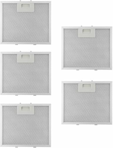 Daaxing Filtro per Cappa da Cucina, Filtrazione Antigrasso a 5 Strati, Griglia per Aspiratore per Cappe da Cucina, Filtro per Cappa da Cucina in Griglia Metallica Argentata, 210x250x9mm (Confezione da