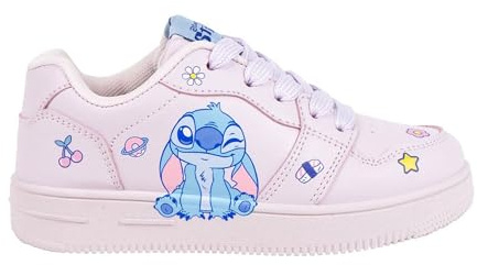 Semelle Sportive en PVC Stitch pour Enfants sous Licence Officielle, Design Ergonomique, Confortable et résistante. pour Usage Quotidien, école et activités de Plein air, Point (Stitch), 33 EU