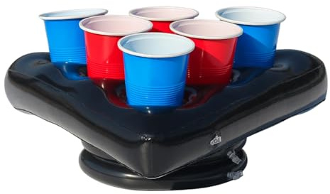 Porte-Flottant pour Piscine | Accessoire De Jeu d'eau Pliant en Triangle | Support de Verre Flottant pour Piscine | pour Jardin Parc Fête Été Bière Soda Jus de Fruits