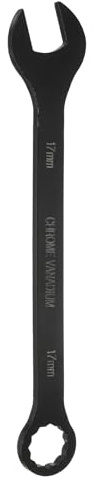sourcing map Metric Combination Wrench 17mm CR-V Steel 12-Point Box & Open End Double Ended Wrenches Spanners Tools for Household Automotive Machinery DIY Repair, Black