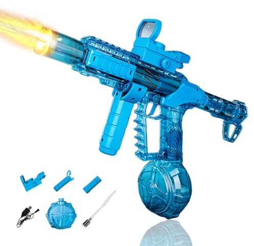 Pistola de agua eléctrica para adultos, pistola de agua eléctrica de gran alcance, pistola de agua eléctrica con luz LED, juguete para niños y niñas (B)