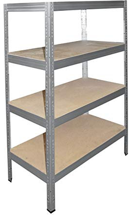 Shelf Creations Expert Schwerlastregal 155x75x50cm verzinkt 4 Böden - Regal Kellerregal Metallregal smartes Steckregal Lagerregal Werkstattregal Archivregal Industrieregal Haushaltsregal Ordnerregal