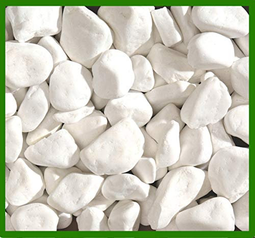 Decomadeinitaly CIOTTOLO EXTRA BIANCO THASSOS SACCO DA 20 KG., MISURA 25/40 mm, PIETRA BIANCA DA GIARDINO