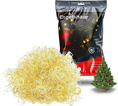 TK Gruppe Timo Klingler 5X Capelli d'angelo ricci Lametta per Natale Decorazione per l'Avvento (5X Oro)