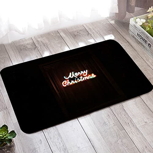 Bishilin Fußmatten Haustür Außen 60x180, Badvorleger Badezimmerteppich rutschfest mit Merry Christmas Muster Türmatte Weihnachten Personalisiert