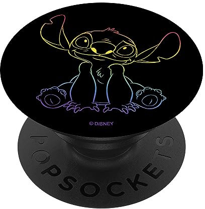 Disney Lilo & Stitch Rainbow Gradient Stitch PopSockets Klebender PopGrip